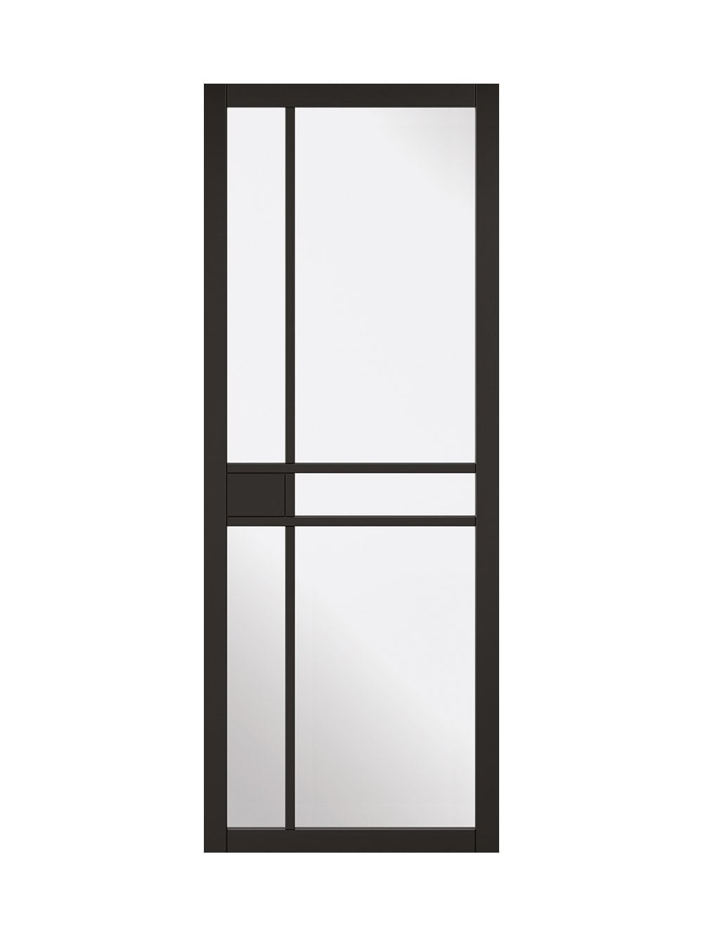 Greenwich Clear Glass - 5 Panel Black Frame Door - 30" x 80"